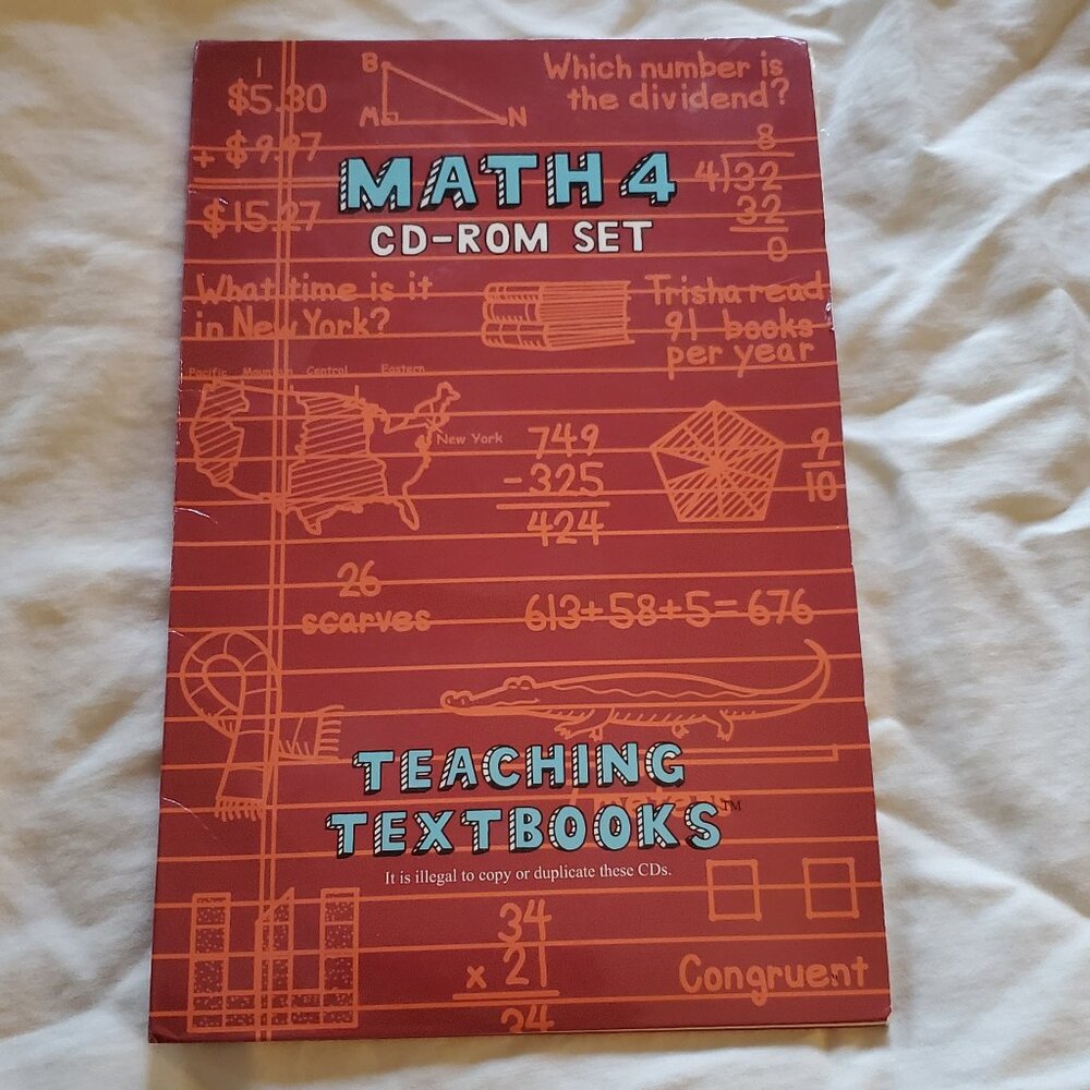 Teaching Textbooks Math 4 CD ROM Set - Picture 1 of 4